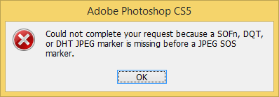 Mengatasi Adobe Photoshop CS5 Could not Complete Your Request Because a SOFn Windows 8