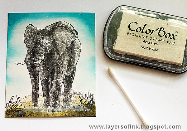 Layers of ink - Elephant Card Tutorial by Anna-Karin with stamps by Darkroom Door