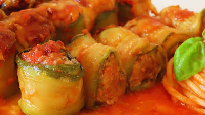 Bombice od tikvica i mljevenog mesa / Cheese zucchini packets with ground beef