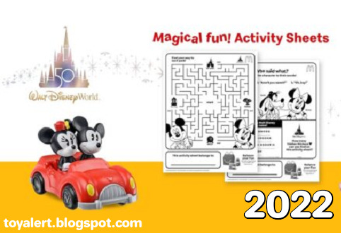 disney 50th anniversary mcdonalds toys Activity Sheets happy meal 2022 - two available to download for free