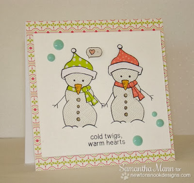 Frozen Friends Snowman Card by Samantha Mann for Newton's Nook Designs