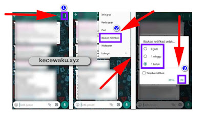 cara menonaktifkan grup whatsapp