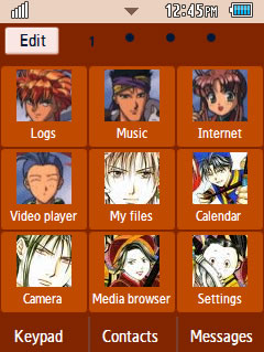 Anime Fushigi Yuugi Samsung Corby 2 Theme Menu