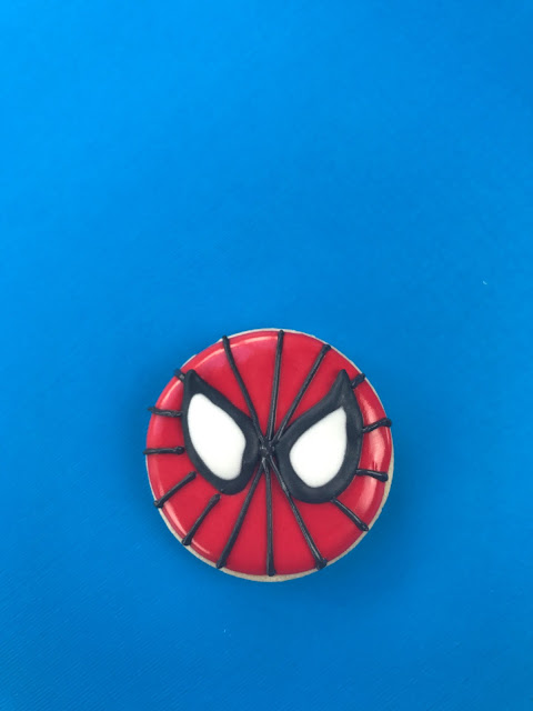 spiderman homecoming decorated cookie tutorial and video