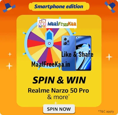 Smartphone Spin And Win realme Narzo 50 Pro 5G