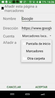 Añadir a, Navegador Web Android - Opiniones Masmovil