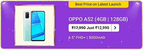 OPPO A52 (4GB | 128GB) Just ₹12,990