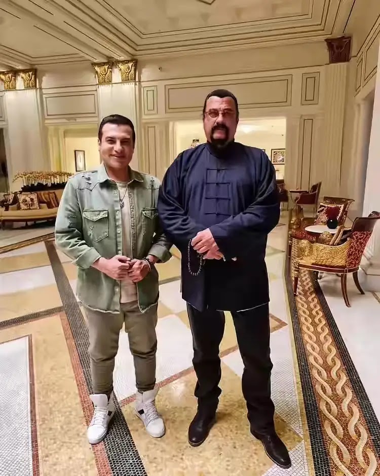 Is there an art project between Ehab Tawfiq and international star Steven Seagal?