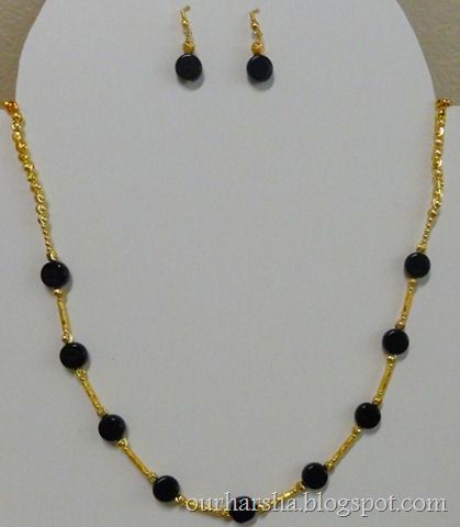 Flat round glass beaded jewelry (5)