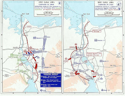 yom kippur war  map