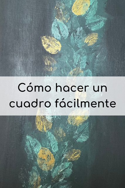 pintura fácil con hojas