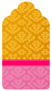 White Damasks in Pink and Gold Free Printable Bookmarks. 