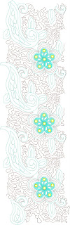 massiewe blomme Oral Patroon