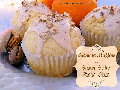 Satsuma Muffins with Brown Butter Pecan Glaze | Ms. enPlace