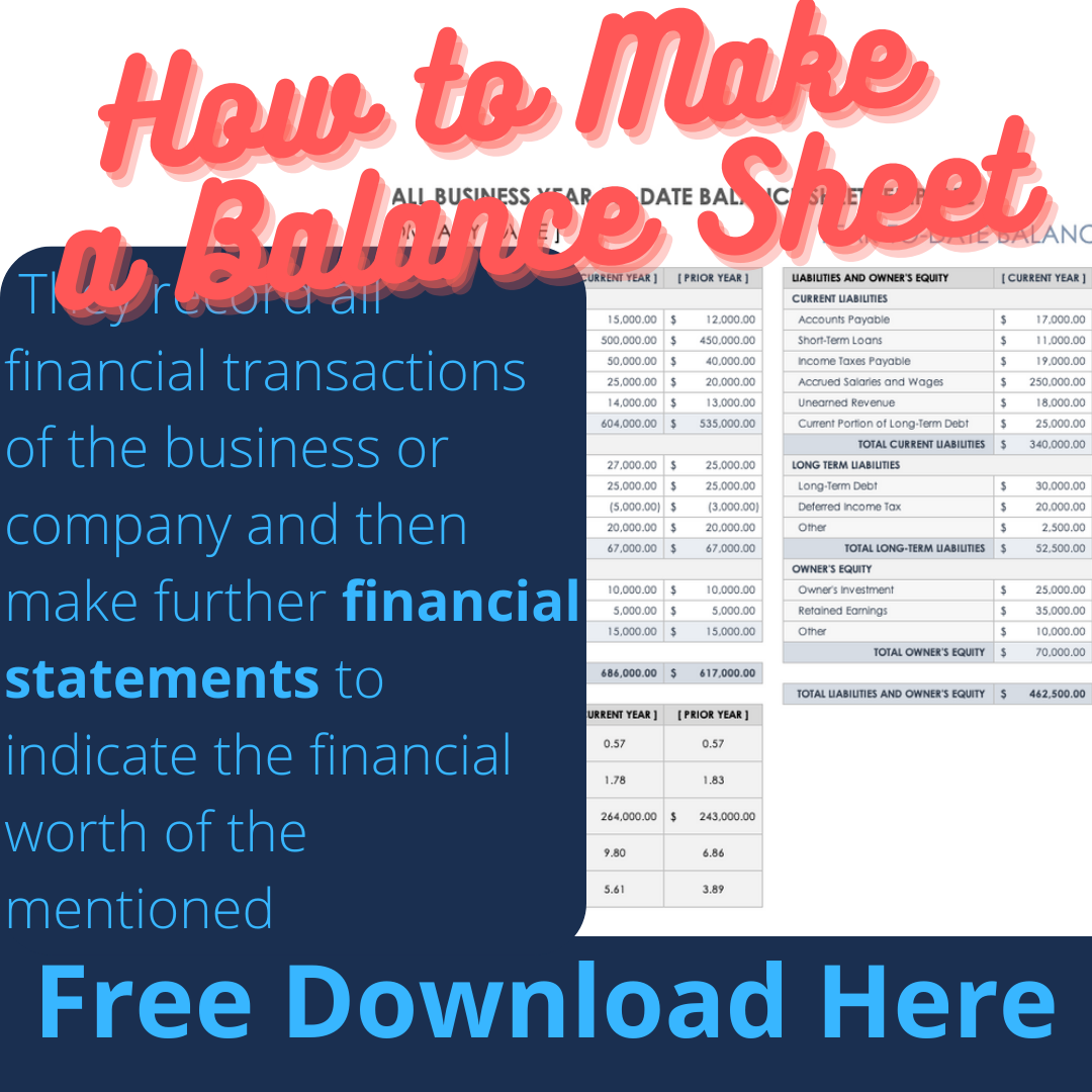 Monthly Balance Sheet Excel Template