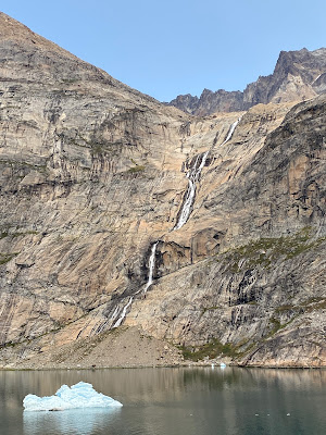 waterfall in Prince Christian Sound, Greenland