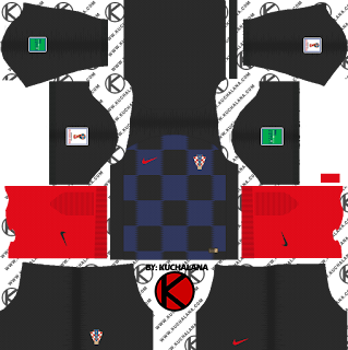  Yang akan saya share kali ini adalah termasuk kedalam home kits Released, Croatia 2018 World Cup Kit -  Dream League Soccer Kits