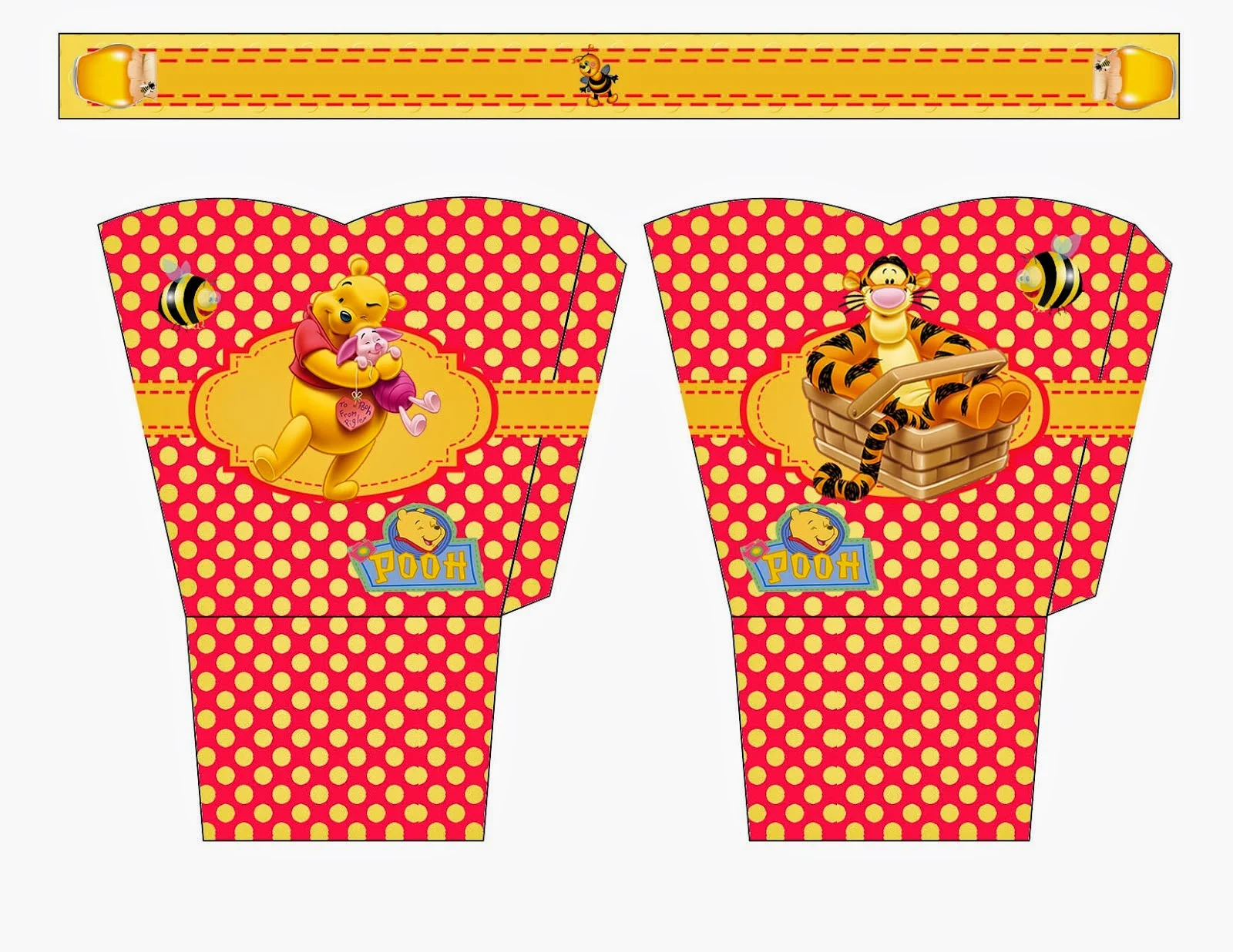 Winnie the Pooh Free Printable Basket.