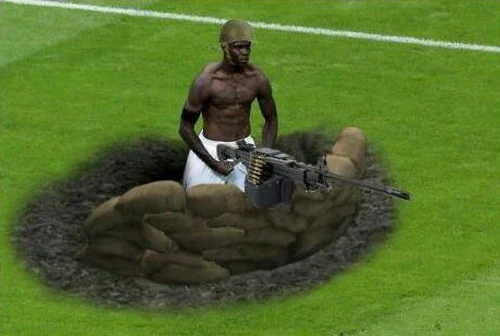 Photoshopped Mario Balotelli's goal celebration 5