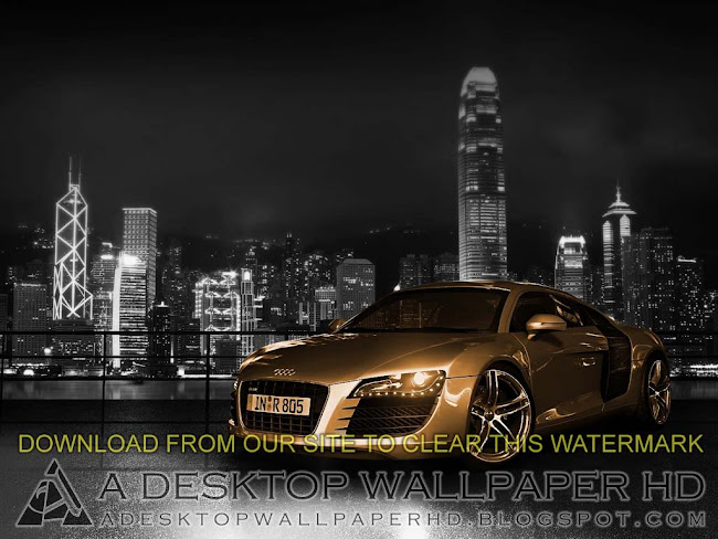 Audi Gold Car Desktop Wallpaper HD