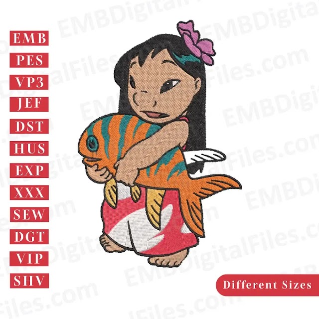 Lilo and Stitch Embroidery Files, PES, DST 