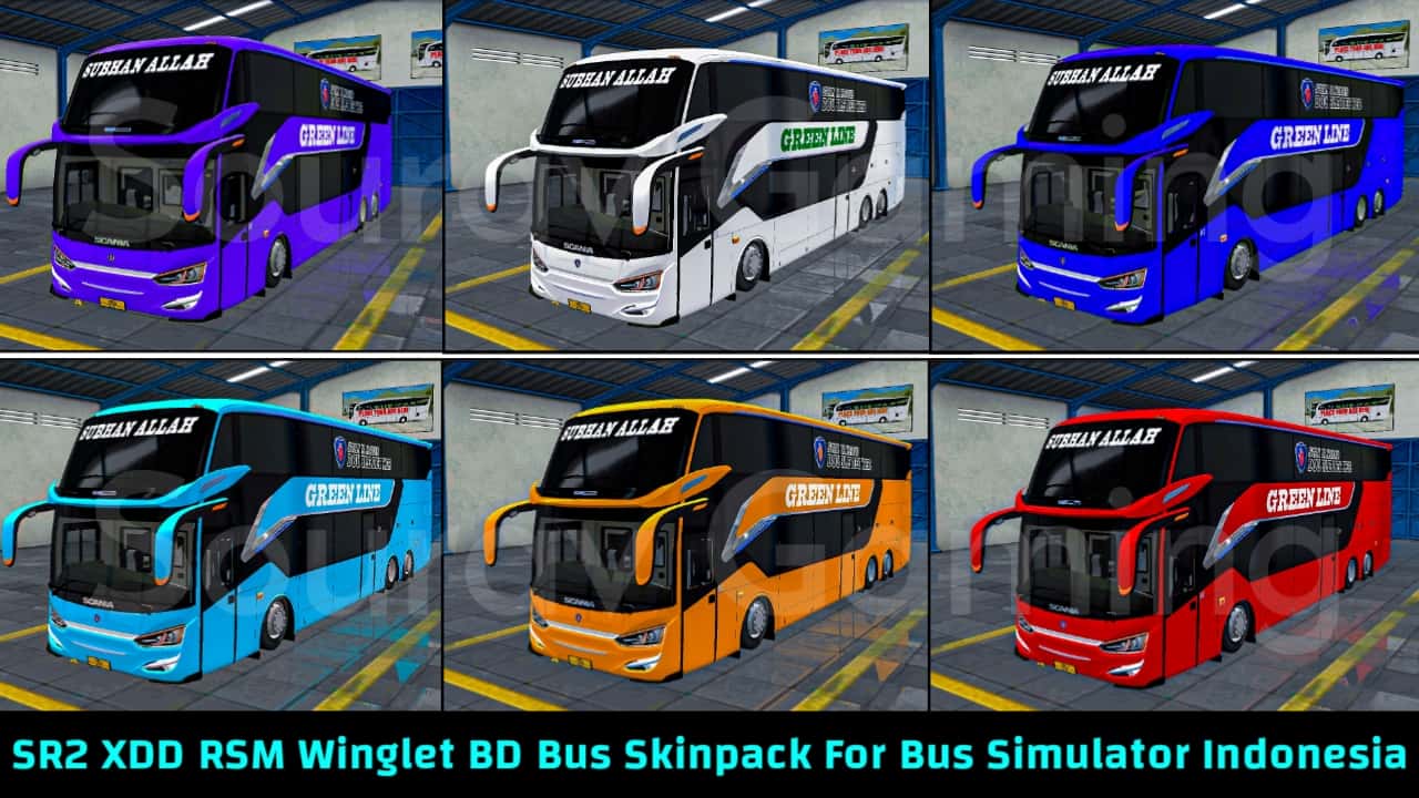 Green Line Scania K410 BD Bus Skin For Bus Simulator