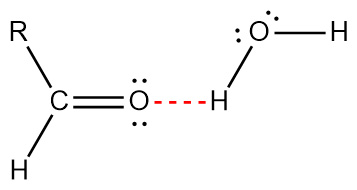 aldehyde-water hydrogen bonding