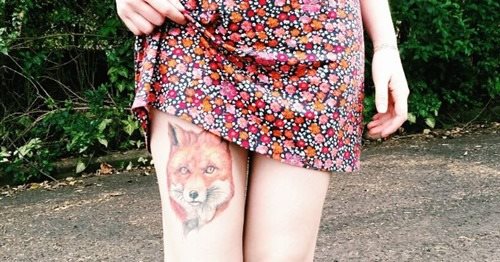 Tatuagens de Raposa - 64 ideias femininas