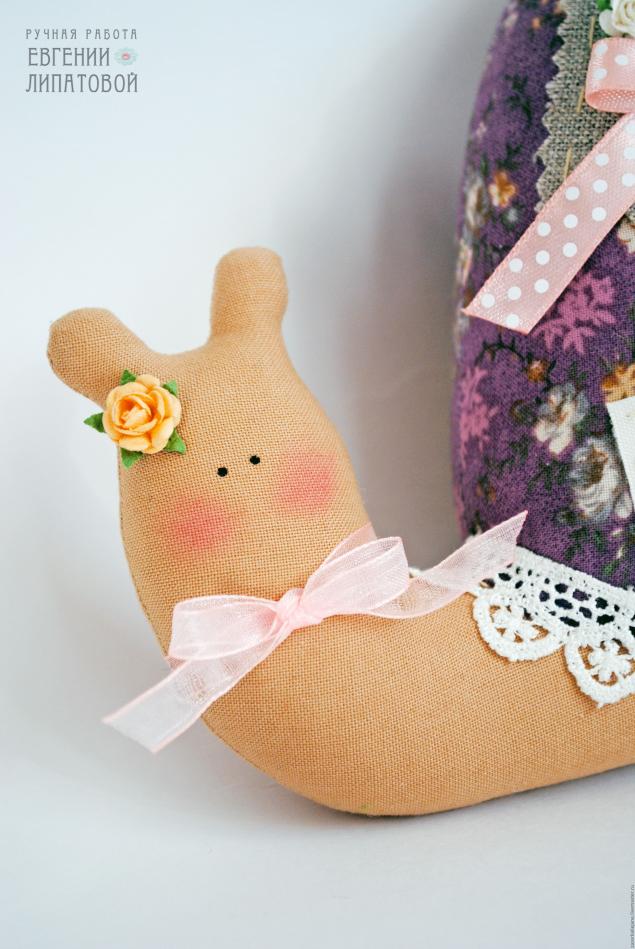 Textile cute decorative Snail in Tilda Style Tutorial