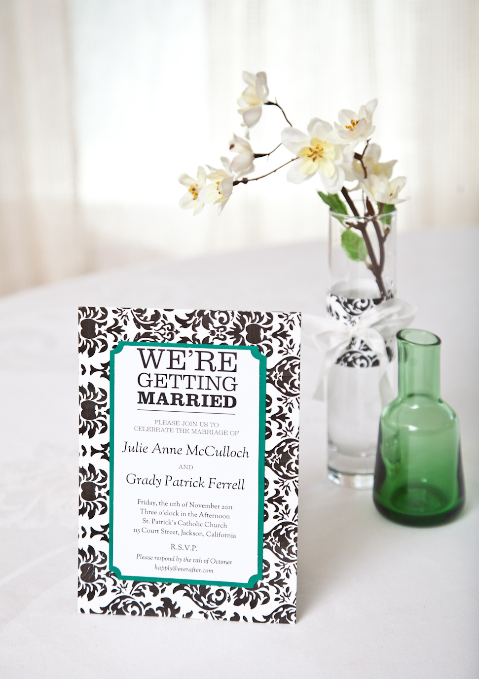 Making your own damask wedding