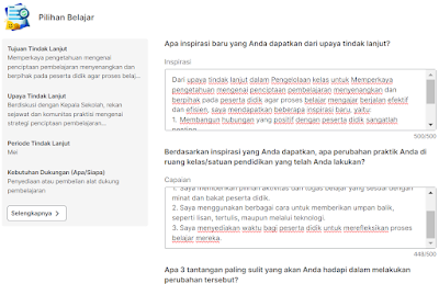 Contoh Isian Formulir Refleksi Tindak Lanjut Observasi Kelas dan Cara Mengisi Dokumen Refleksi Tindak Lanjut di PMM