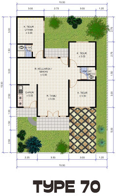 Menakjubkan Desain Rumah Tipe 70