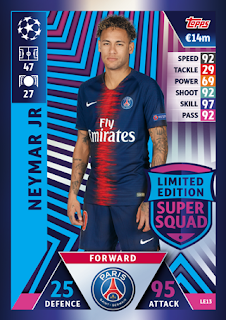 Match Attax UEFA Champions League 2018 2019 Paris Saint-Germain Set