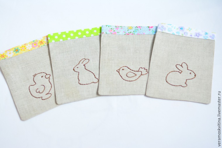 How to Sew Sweet Easter Gift Bags. Tutorial DIY