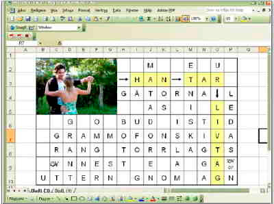 Gör korsord med Excel!