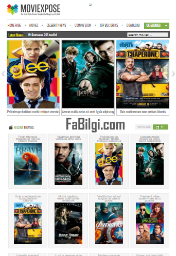 Blogger Dizi Film Sitesi Teması İndir Ücretsiz 2020 moviexpose