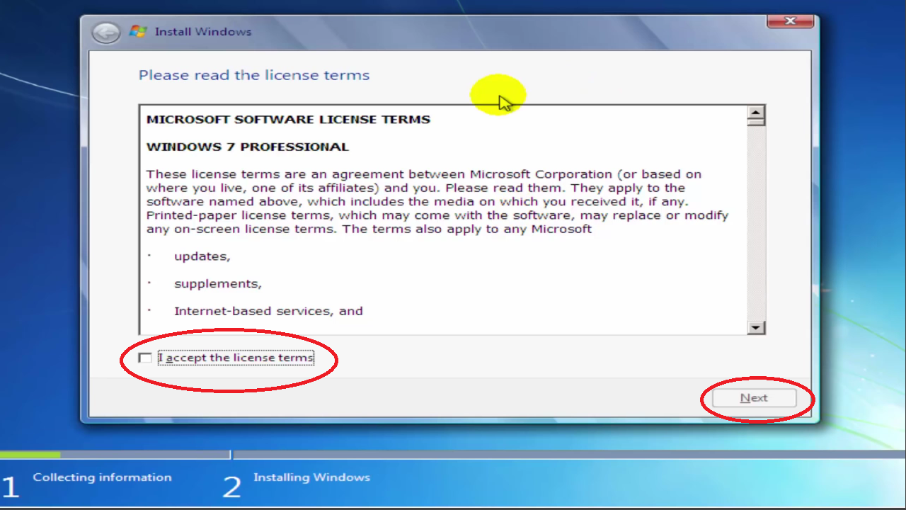 Window 7 installation picture 9