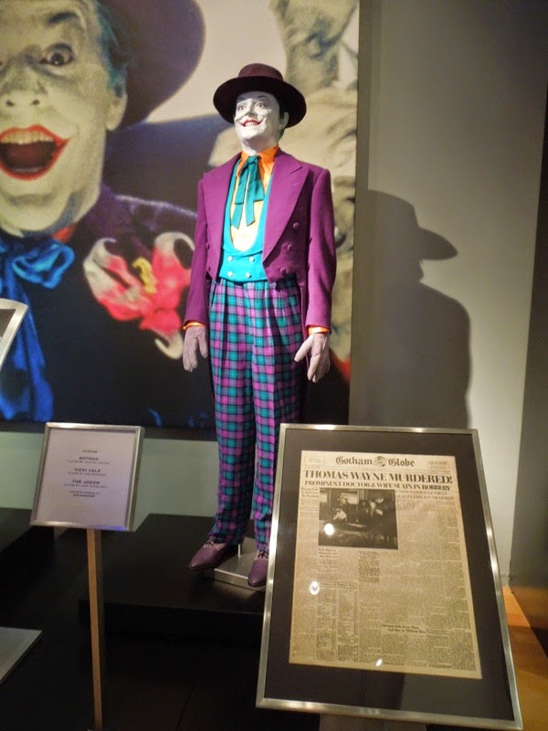 1989 Batman Joker costume Gotham Globe newspaper prop