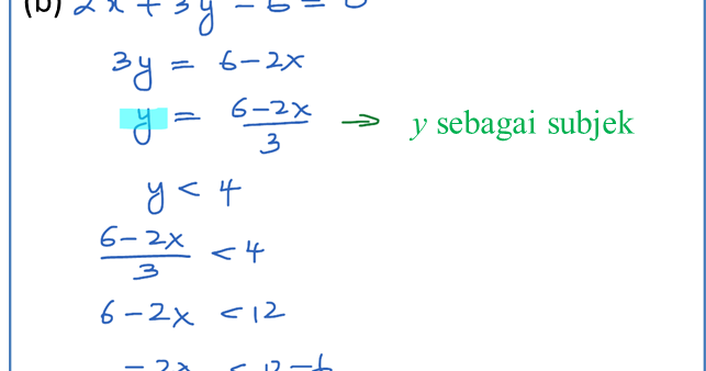 Contoh Soalan Persamaan Linear Dan Jawapan - Kecemasan g