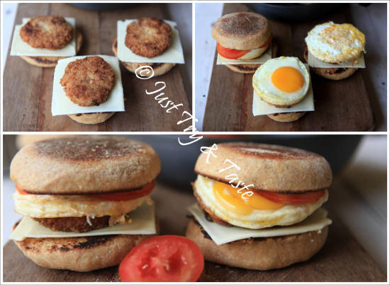 Resep Egg McMuffin dengan Homemade Burger Ayam  Just Try 