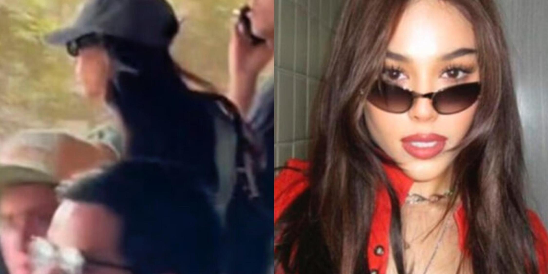 VIDEO: Critican a Danna Paola por salir corriendo de restaurante