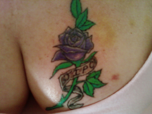  purple rose tattoo design 