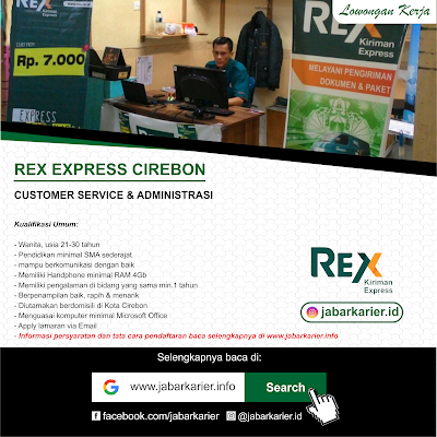 Lowongan Kerja REX Express Cirebon Tahun 2020
