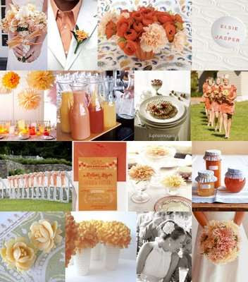 Peach Apricot Orange Wedding Ideas