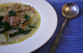 Sausage and kale and potato Tuscan soup