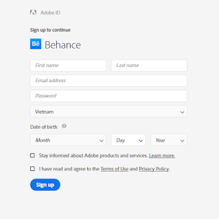 Đăng ký tài khoản Behance
