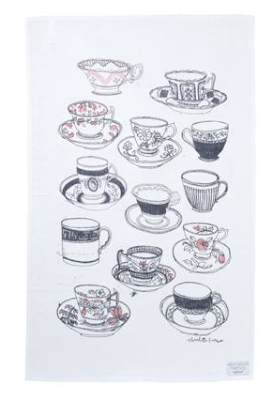 Time for tea tea towel by Charlotte Farmer