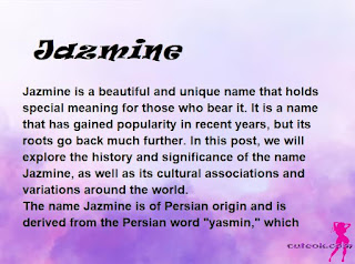meaning of the name "Jazmine"