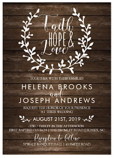 Rustic Christian Wedding Invitation