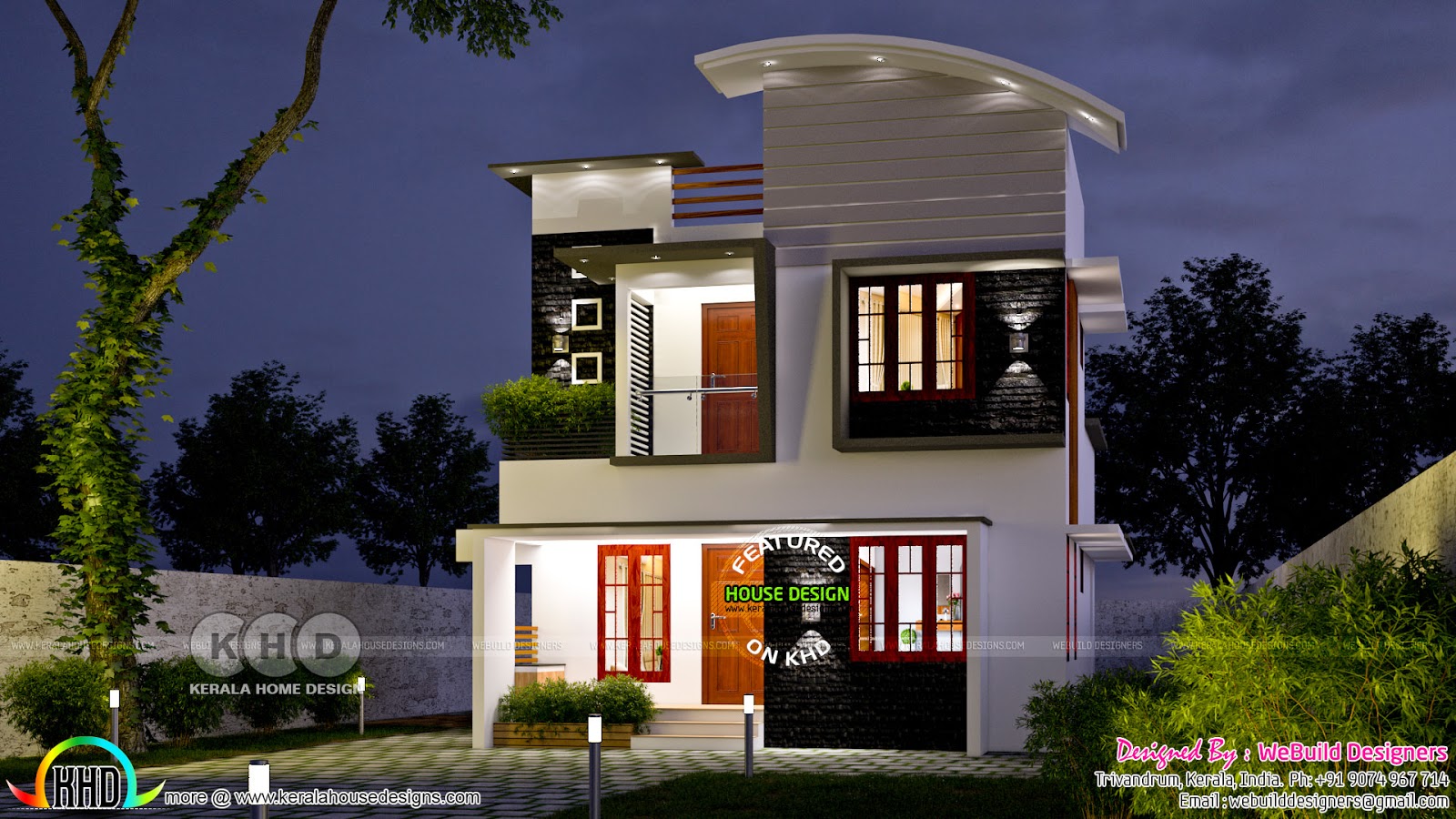 3 BHK small double storied house  1200  sq  ft  Kerala home  